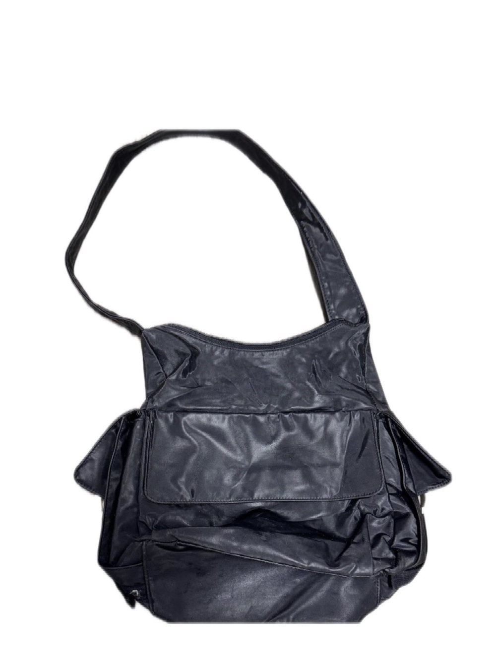 St. John's Bay Black Nylon Shoulder Satchel